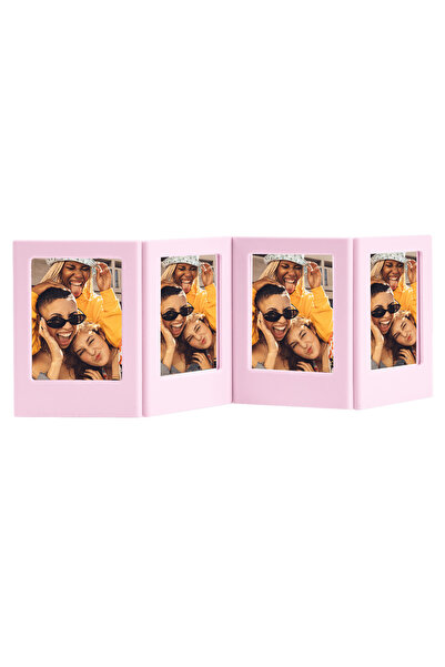 Fujifilm Instax Mini Film Uyumlu Pembe 4'lü Mıknatıslı Fotoğraf Çerçeve Seti