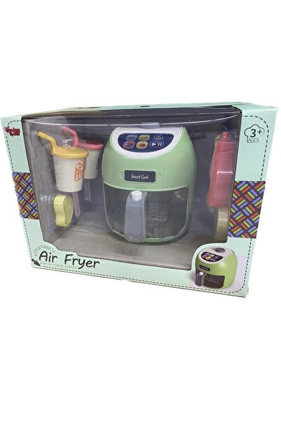 scntoys Dokunmatik Air Fryer Fritöz Set Gıdalar Renk Değiştirir OYUNCAK MUTFA...