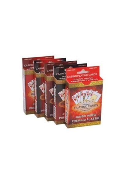 2 Star Gold Playing Cards 100% Plastic Premium Jumbo Index (Single Package Price)