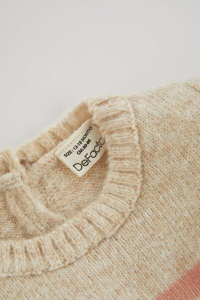 DeFacto Kız Bebek 2'li Takım Çizgili Kazak Üst Beli Lastikli Uzun Tayt Alt A6263a523wn