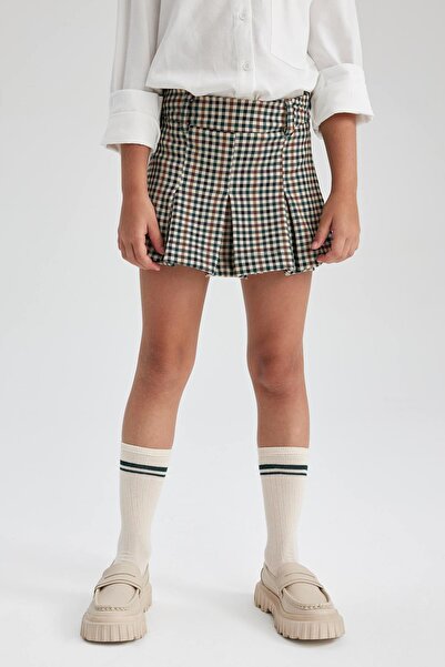 DeFacto Girl's Checkered Pleated School Skirt A6001a823au