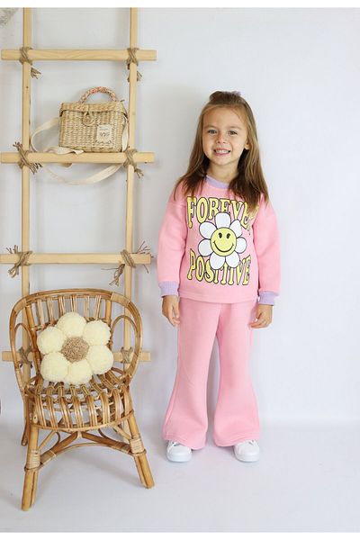le petit sole Girl's Forever Positive Cotton Set