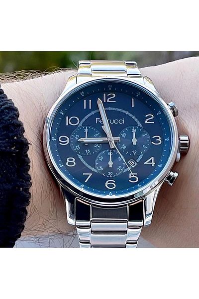 Ferrucci Men's Metal Band Wristwatch