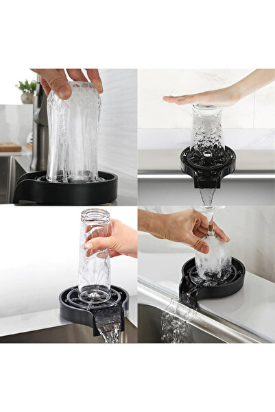 VOOKA High Pressure Automatic Glass Cup Faucet - Kitchen Sink Cleaning Tool with Tension