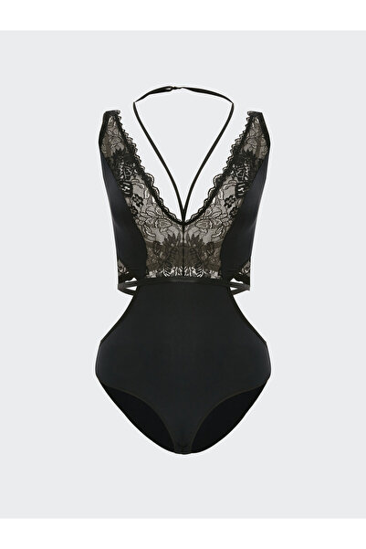 LC Waikiki V Yaka Dantelli Bodysuit