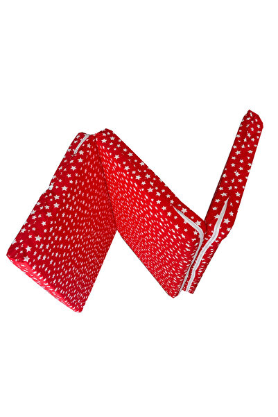 Vip Home Concept Market Ürünleri Katlanır Yer Yatağı (8 CM KALIN)Sünger Yatak 80x180x8 CM-KIRMIZI YILDIZ