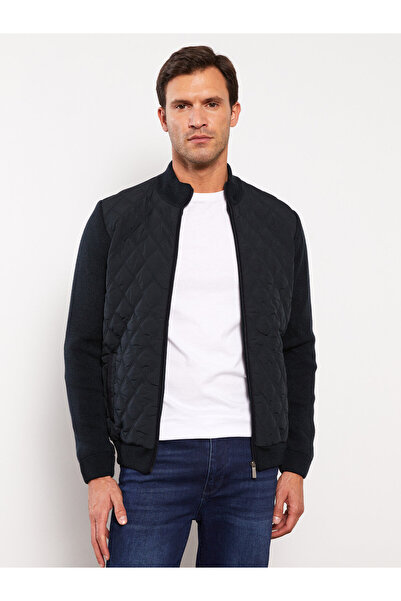 LC Waikiki Ανδρική πλεκτή ζακέτα - Standard Fit, Stand Collar