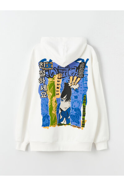 LC Waikiki Ανδρικό φούτερ με κουκούλα - μακρυμάνικο και στάμπα