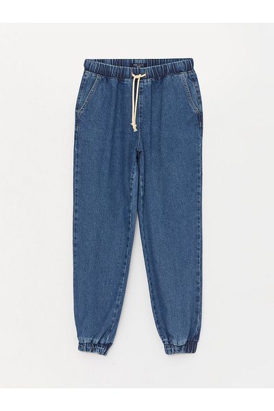 LC Waikiki بنطلون جينز نسائي بخصر مطاطي