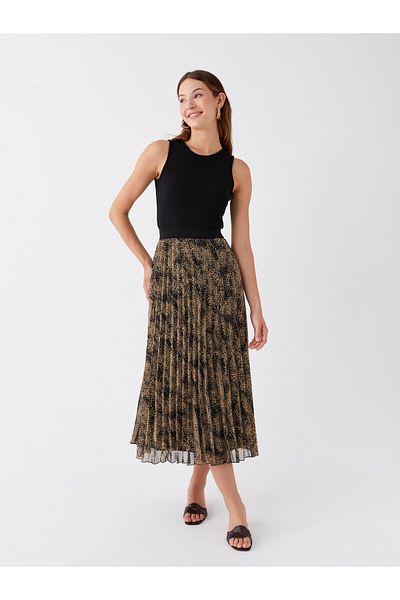 LC Waikiki Fustă de damă cu model cu talie elastică