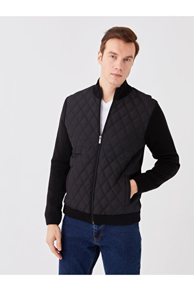 LC Waikiki Herren-Strickjacke – Standardgröße, Stehkragen