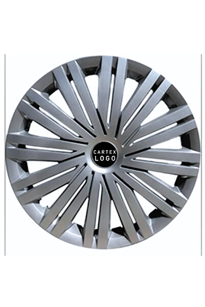 Cartex Citroen C-elysee 15'' Inç Gri 4lü Set Jant Kapağı Çelik Jant Görünümlü
