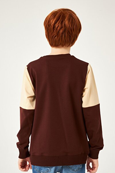 Perendi Φούτερ για αγόρι με γαρνιρισμένο καφέ