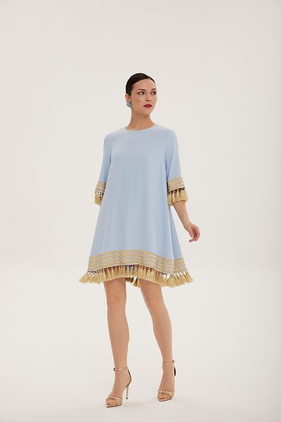 Balizza BLZ-SLEEVE AND TASSEL SLEEVES DESIGN OVER THE KNEE DRESS