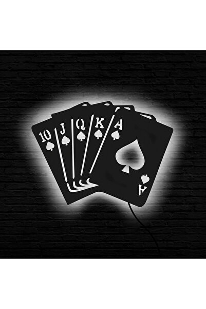 Lila Park Ledli Tablo,Işıklı Tabela, Led Şeritli Poker Kartları,Duvar Aksesua...