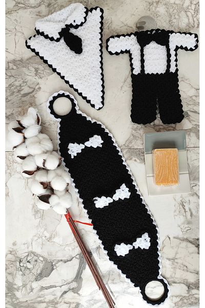 mbmh made by may hand Hand Knitted Bath Washcloth Groom Dowry Washcloth Madebymyhand