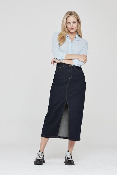 Pantamo Jeans Pantamo Dark Blue Woman's Denim Skirt