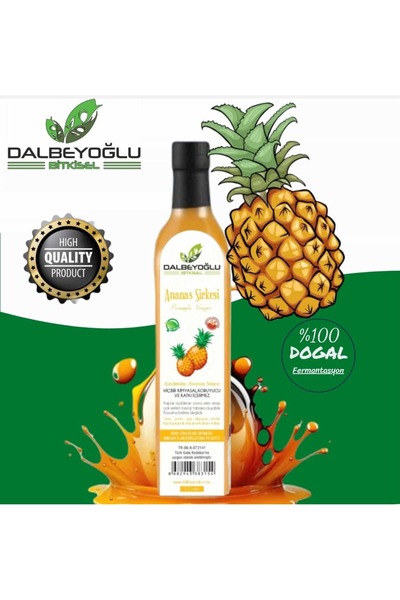 Dalbeyoğlu Bitkisel DALBEYOĞLU BİTKİSEL DOĞAL FERMANTASYON KATKISIZ ANANAS Sİ...