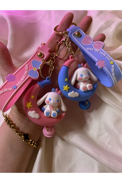 SANRIO Sanrıo cinnemaroll karakterli zilli anahtarlık,çanta süsü , 1 adet