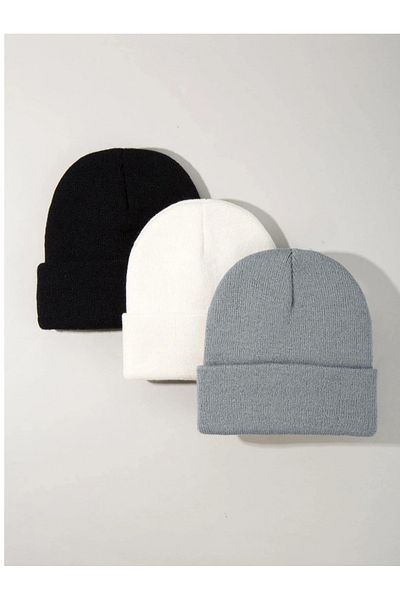 GYES Unisex Beret Folded Basic 3 Pieces