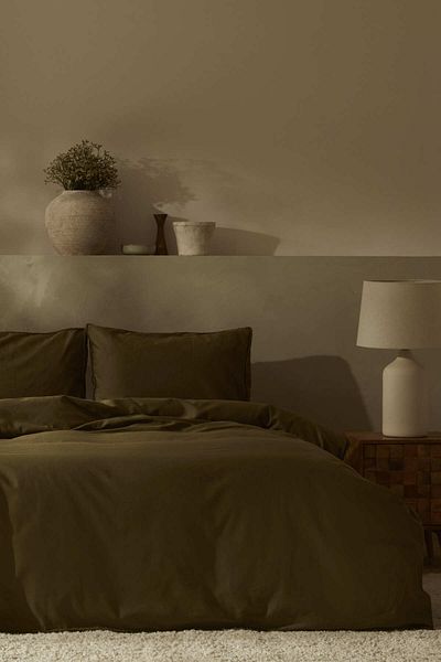 Karaca Home Pollen Linen Double Duvet Cover Set Khaki