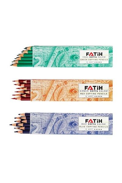 Fatih Red 12 Pieces - Green 12 Pieces - Blue 12 Pieces Copy Pen B.s