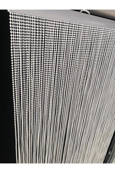 özdeğer home 80x200white Zero Dec Door Bead Curtain Wooden Door Curtain Flapper Curtain Door Ornament Bead Curtain
