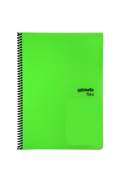 Umur Kırtasiye Mynote Neon A4 120 Sheets Checked Spiral PP Notebook 1 Piece