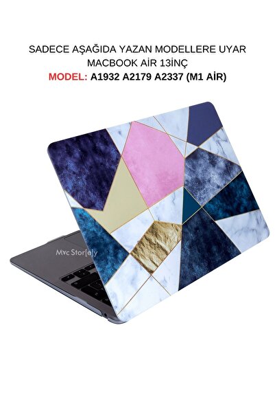 Mcstorey Macbook Air M1 Kılıf 13inç A1932 A2179 A2337 Ile Uyumlu Marble14nl