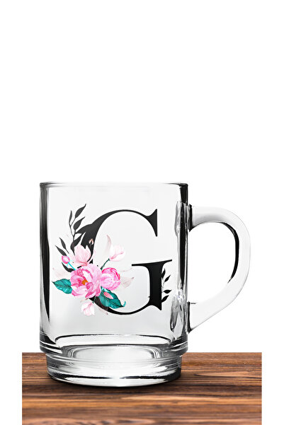 Bytwo TRANSPARENT GLASS CUP WITH LETTER G