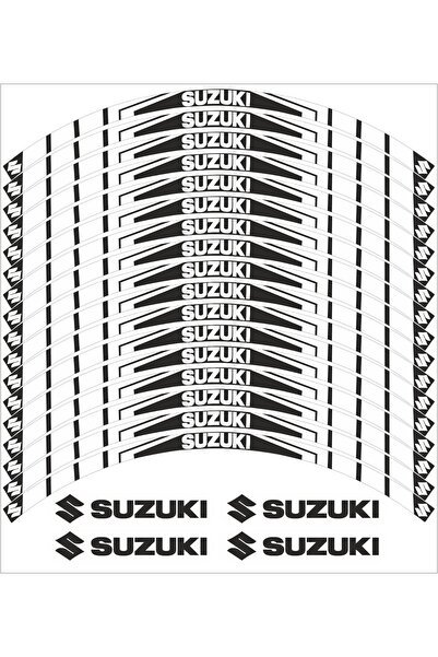 MOTOSEPETİM SUZUKI YAZILI JANT ŞERİDİ BEYAZ JANT KAPLAMA