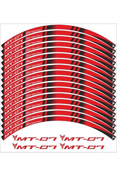 PROMOT YAMAHA MT Uyumlu 07 KIRMIZI JANT ŞERİDİ STİCKER MT07 JANT KAPLAMA