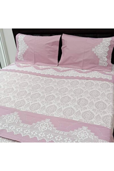 bursa çeyiz Elişi Dantelli Nevresim Takımı Çarşafı Dantelli Ağır Model