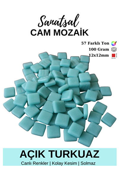 Sanatsal Mozaik 12x12mm Sanatsal Cam Mozaik Taşı (100GR)