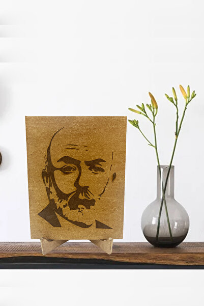 Emach Dizayn Dekoratif Mehmet Akif Ersoy Portresi Ahşap Üzerine Kazıma Ahşap ...