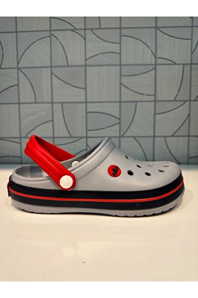 Anıl Ayakkabı GRAY Red Colored Slippers Unisex