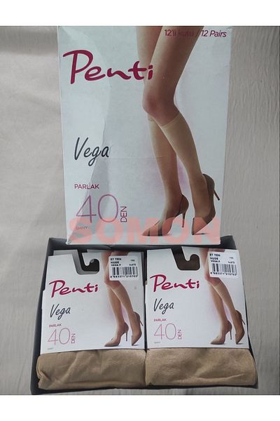 Penti Micro 40 Denim Medium Thick Shiny Knee High Socks 12 PCS