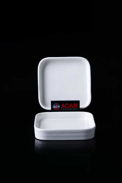 ACAR Bianca Perla 6-Piece Porcelain Square Serving Plate - 11 cm