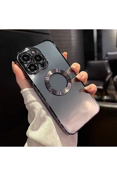 m.tk moveteck حافظة متوافقة مع هاتف Iphone 11 Pro Max مع عدسة الكاميرا وغطاء علوي للحماية وشعار مركزي يظهر شفافًا