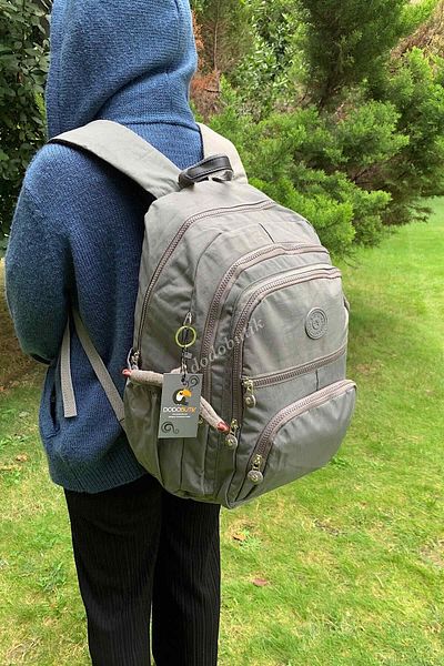 DodoButik Water Resistant Large Size Gray Backpack