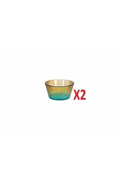 Porland Tirius Amber-Turquoise Bowl 11 cm 2-pack 04FIA002619