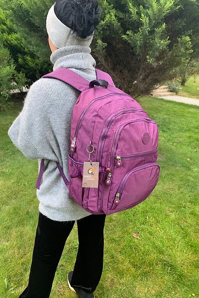 DodoButik Large Size Waterproof Purple Backpack