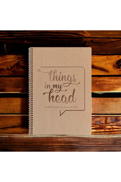 KESKİN COLOR CHECKED 16X22 CM 80 SHEETS HARD CARTON COVER WIRE NOTEBOOK CREAM COLOR PAGEES