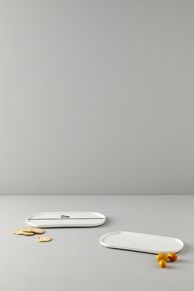 Be Original Pera 27cm 2-Piece Porcelain Oval Presentation Plate