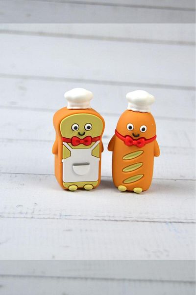 Kids Like Fantastic Pastry Figured 2-Piece Silicone Pencil Sharpener and Eraser Set