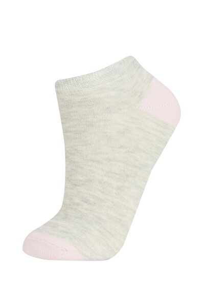 DeFacto Women's 3-Piece Cotton Booties Socks