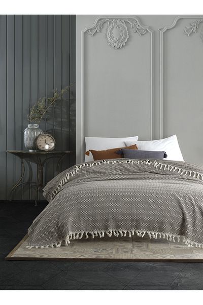 Lux Touch Azure Mink Μονόκλινο Πικέ 145 Χ 200 εκ. Κρεβάτι Πολυθρόνα Καναπές Κάλυμμα Πολυθρόνας Βαμβακερό Φουντωτό