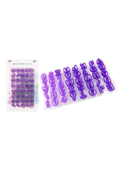 fotopasta Alphabet Set 40 Pieces Purple 2.5cm