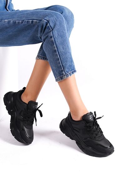 Moda Değirmeni Pantofi negri pentru femei BG1172-101-0005