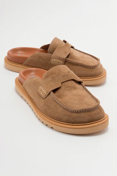 LuviShoes Γυναικείες παντόφλες LAVEN Soil Suede από γνήσιο δέρμα